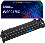 SPLENDIDCOLOR Remanefactured W9021MC Cyan Toner Cartridge Replacement for HP MFP E75245dn Printer.