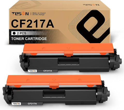 17A CF217A TESEN Compatible Toner Cartridge Replacement for HP 17A CF217A for HP Pro M102w M102a MFP M130fw M130nw M130fn M130a Printer 2 Packs Black with CHIP