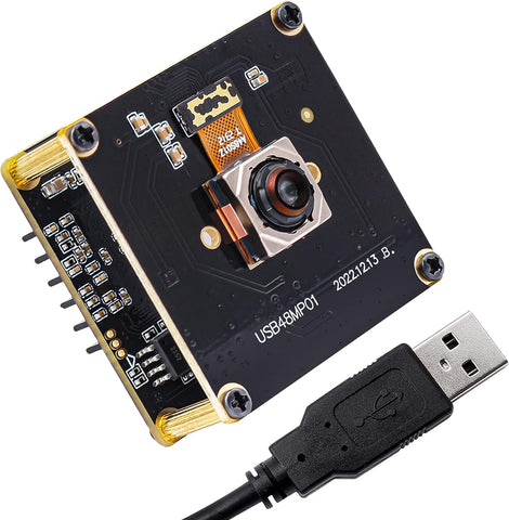 SVPRO USB Camera Module Autofocus 48MP Industrial Board Camera 8000x6000 High Definition Camera for Altimeter, Automatic Focusing UVC Plug and Play Camera for Machine Vision
