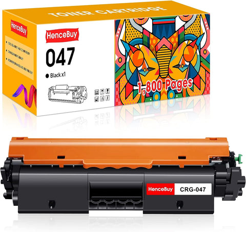 HenceBuy 047 Compatible Toner Cartridge Replacement for Canon 047 CRG047 CRG-047 Black for Canon imageCLASS LBP113w MF113w LBP112 MF112 LBP110 MF110 i-SENSYS LBP113w MF113w Printer (Black, 1-Pack)