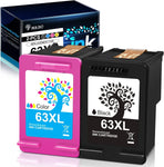 H&BO TOPMAE Compatible Ink Cartridges Replacement for HP Ink 63 63XL Ink for HP Officejet 3830 4650 4652 4655 5200 5252 5255 5258