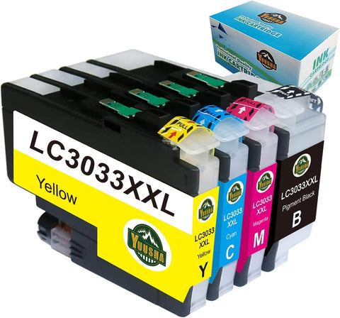 YUUSHA LC3033 XXL Compatible Ink Cartridge Replacement for Brother LC3033 LC3033XXL LC3035 3035 Use with MFC-J995DW MFC-J995DWXL MFC-J815DW MFC-J805DW MFC-J805DWXL Printers (BK/C/M/Y) 4Pack