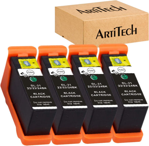 Replace for Dell Series 21 Ink Cartridges Compatible for Dell V515w, V715w, P513w, P713w, V313, V313w, P713w, All-in-One Printers 4 Pack for Dell Black Series 21, Series 22, Series 23