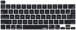 XSKN French Language Black Silicone Keyboard Cover Skin for Touch Bar Models 2019 New MacBook Pro 16 inch A2141 2020 New MacBook Pro 13.3 inch A2251 A2289 A2338 M1 Keyboard US & EU Common Version