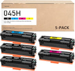 5-Pack 045H Toner Cartridge Set (2Black, 1Cyan, 1Magenta, 1Yellow) 045H TANFENR Compatible - Replacement for Color imageCLASS MF631Cn MF632Cdw MF633Cdw MF634Cdw LBP610C Series Printer