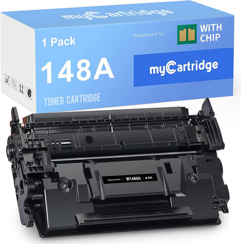 myCartridge 148A Toner Cartridge with Chip Compatible Toner Replacement for HP 148A W1480A 148X W1480X for Pro 4001dw 4001dn 4001n MFP 4101fdw 4101fdn Printer,148A Black Toner 1-Pack