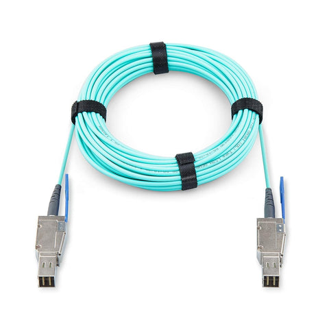 Mini SAS HD SFF-8644 to Mini SAS HD SFF-8644 AOC Fiber Optic Cable, 20-Meter