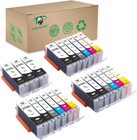 Supricolor Compatible PGI-270XL CLI-271XL Ink Cartridges, Replacement 270 271 Ink Cartridge for Use with Pixma MG7720 TS8020 TS9020 Printers - 3 Sets + 3 PGBK W/Gray (6PGBK 3Bk 3C 3M 3Y 3GY)