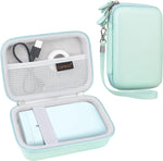 Canboc Hard Carrying Case for NIIMBOT D11 Portable Bluetooth Handheld Label Printer, Mesh Bag fits NiiMbot D11 Label Tape and USB Cable or Other Accessory, Mint Green