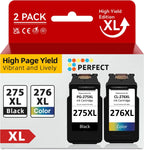 275XL 276XL Ink Cartridge for Canon Ink 275 and 276 PG-275 XL CL-276 XL High Capacity Combo Pack Compatible with Canon PIXMA TS3500 TS3520 TS3522 TR4700 TR4720 TR4722 Printer (1 Black, 1 Tri-Color)