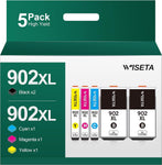 902XL Ink Cartridges Combo Pack Replacement for HP 902XL 902 XL Ink Use with OfficeJet Pro 6978 6968 6958 6970 Printers (2 Black, Cyan, Magenta, Yellow, 902XL Ink Cartridges)