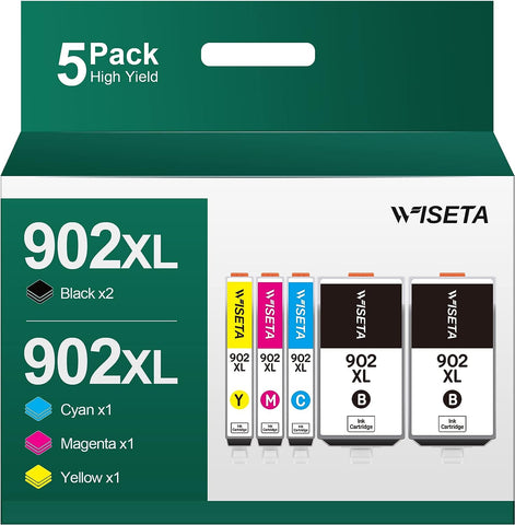 902XL Ink Cartridges Combo Pack Replacement for HP 902XL 902 XL Ink Use with OfficeJet Pro 6978 6968 6958 6970 Printers (2 Black, Cyan, Magenta, Yellow, 902XL Ink Cartridges)