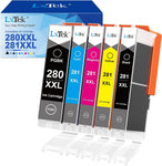 LxTek Compatible Ink Cartridge Replacement for Canon PGI-280XXL CLI-281XXL PGI 280 XXL CLI 281 XXL to Compatible with PIXMA TR8520 TS8322 TS9120 TS6220 TS9520 TS8220 TS9521C TS6120 TS8120 (5-Pack)