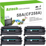 Aztech Compatible Toner Cartridge Replacement for HP 58A CF258A 58X CF258X Pro M404n M404dn MFP M428fdw M428dw M428fdn Printer (Black 4-Pack)