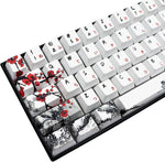 JSJT Custom Keycap-Keycaps 60 Percent, Suitable for GK61/GK64/RK61/Anne /ALT61 Mechanical Keyboards, 71 Key with Japanese Font Set, OEM Profile PBT Keycaps with Keycap Puller (Plum Blossom Keycaps)