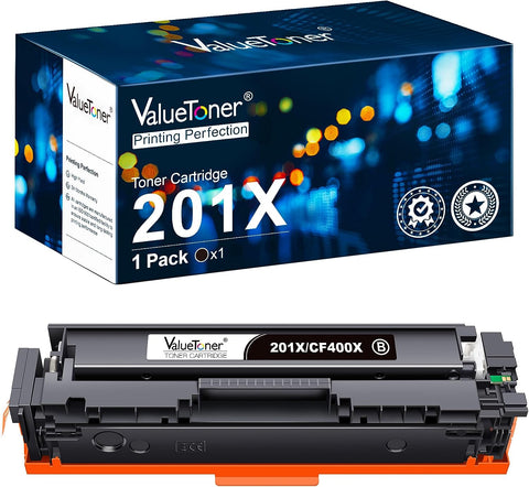 Valuetoner Compatible 201X Black Toner Cartridge Replacement for HP 201X 201A High Yield for HP Color LaserJet Pro MFP M277n M277dw M277c6 Pro M252n M252dw M274n, M252 M277 Series Printer (1 Black)