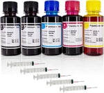 L2KB 100ml Refill Ink Kit compatile for Canon Ink PG240XL CL241XL PG275XL CL276XL PG260XL CL261XL PG245XL CL246XL PG243 CL244 5 Bottles with Syringes (2 Black 1 Cyan 1 Magenta 1 Yellow)