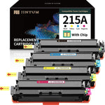 JINTUM 215A (with CHIP) Compatible HP 215A Toner Cartridge Replacement for HP W2310A W2311A W2312A W2313A Works with HP Color Pro MFP M182nw M183fw M182 M183 M155 Printers (4-Pack)