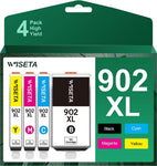 902XL Ink Cartridges Combo Pack Replacement for HP 902XL 902 XL Ink Used in OfficeJet Pro 6978 6968 6958 6962 6970 6954 6960 6950 6979 Printer (902XL Ink Cartridges, Black Cyan Magenta Yellow)