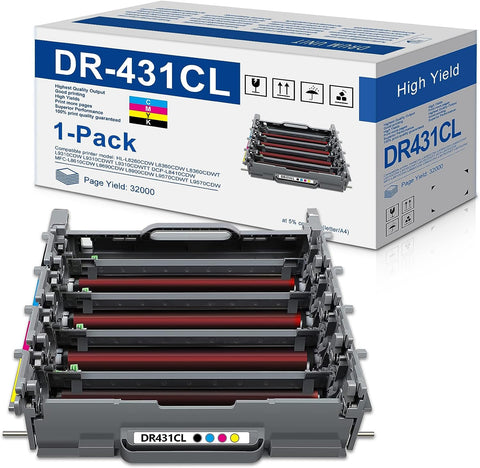 DR431CL DR-431CL High Capacity Drum Unit (1-Pack) Replacement for Brother HL-L8260CDW L8360CDW L9310CDWT L9310CDWTT DCP-L8410CDW MFC-L8610CDW L8690CDW L9570CDW Printer