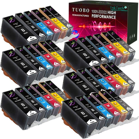 Tuobo 36 Pack PGI-220 CLI-221 and Gray with New Chip Ink Cartridges Replacement Compatible with PIXMA IP3600 IP4600 IP4700 MX860 MX870 MP560 MP620 MP620B MP640 MP980 MP990 PMFP1 PMFP3 SFP1 Printer