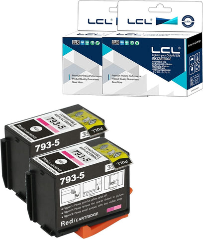 LCL Compatible Ink Cartridge Replacement for Pitney Bowes 793-5 DM150i DM175i DM175i-MH P7L1 PRL1 DM200i DM225 P700 DM100i DM200L DM125i (2-Pack Red)