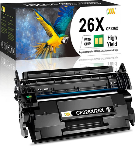 CMCMCM Compatible CF226X 26X Toner Cartridge Replacement for HP 26X CF226X 26A CF226A for M402n M402dn M402dw, MFP M426dw M426fdn M426fdw Printer (with Chip, 1 Black)