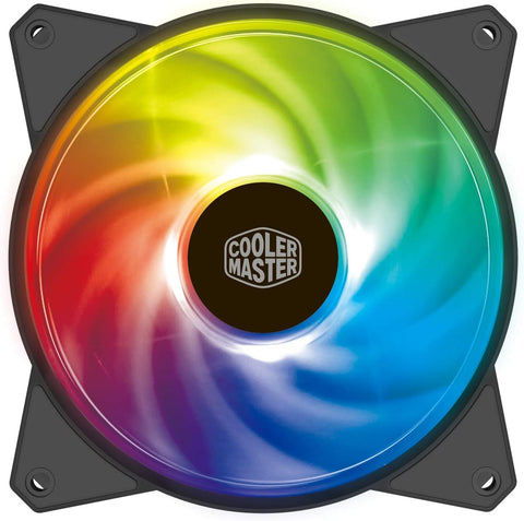 Cooler Master MasterFan MF120R ARGB 120mm Fan with Independently-Controlled ARGB LEDS, Absorbing Rubber Pads, PWM Control for Computer Case, CPU Liquid & Air Cooler
