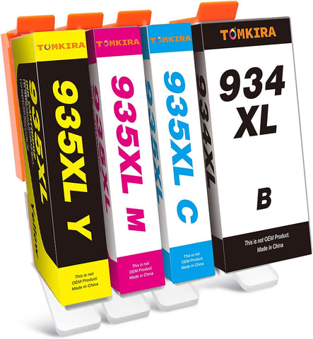 TOMKIRA 934 935XL Ink Cartridge Combo Pack Compatible Replacement for HP 934 935 XL to Work with Officejet Pro 6830 6230 6815 6835 6812 6800 6820 6220 Printers (4 Packs)