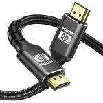 Soonsoonic HDMI 2.1 Cable 15 Ft 8K 48Gbps Ultra High Speed Cables & 8K@60Hz 4K@120Hz 144Hz eARC Dynamic HDR 3D HDCP2.2&2.3 Braided HDMI Cord | for HDTV Monitor RTX 3090 Xbox Series X PS5 ect (4.57M)