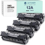 MYTONER Compatible Toner Cartridge Replacement for HP 12A Q2612A for 1010 1020 3050 1015 1022 1018 3015 3055 3030 3052 1012 3020 3050z Printer (Black, 4-Pack)
