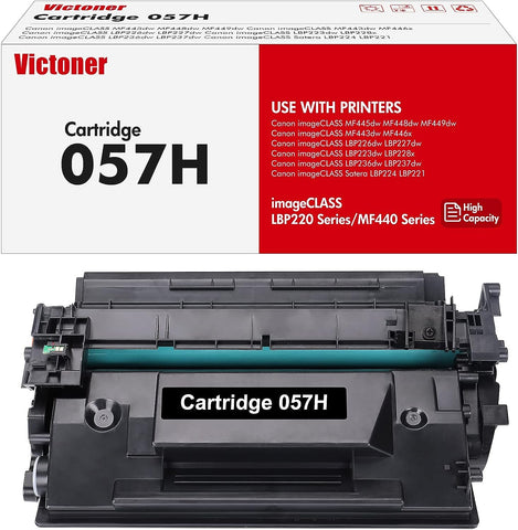 057H 057 Black High Yield Toner Cartridge 1-Pack Replacement for Canon 057H Toner Cartridge for Canon imageCLASS MF445dw MF448dw MF449dw LBP226dw LBP227dw MF440 MF445 LBP220 Series Printer Ink