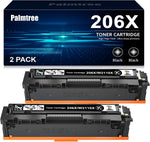 Palmtree Toner Cartridges Replacement Compatible for HP 206X Black 206A Black W2110X W2110A for HP Color Pro MFP M283fdw M255dw M283cdw M283 M255 Toner Printer (Black,2 Pack)