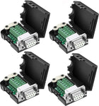 DaFuRui 4Pack DB9 Female Connector?DB9 Breakout Connector Solderless RS232 D-SUB DB9 Female Terminal Block with Case and Nut (4Pcs-Female+Nut )