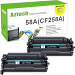 58A CF258A Toner Cartridge Black: with Chip Compatible for HP 58A CF258A 58X CF258X Pro M404dn M404n M404dw MFP M428fdw M428dw M428fdn M404 M428 M406 M430 Toner Printer (Black 2-Pack)