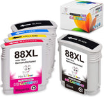 Miss Deer 88XL High Yield Compatible Ink Cartridge(with New Chips) Replacement for HP 88 XL 88XL Work with Officejet Pro K5400 K550 K8600 L7480 L7550 L7580 L7590 L7650 L7680 L7750 L7780,5-Packs