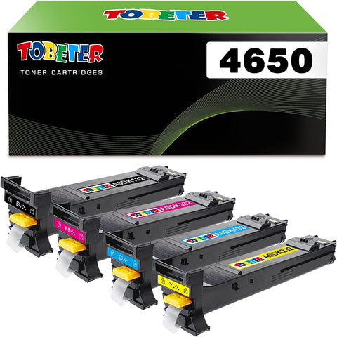 ToBeter Compatible 4650DN Toner Replacement for Konica A0DK132 A0DK432 A0DK332 A0DK232 Toner for Minolta Magicolor 4650DN 4650EN 4690MF 4695MF Printer (8,000 Pages, 4 Pack)