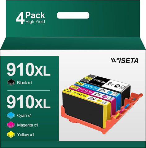 910XL Ink Cartridges Combo Pack for HP Printers Compatible with Officejet Pro 8020 8035e 8025e 8028e 8028 8025 8035 Printer (1 Black,1 Cyan,1 Magenta,1 Yellow)