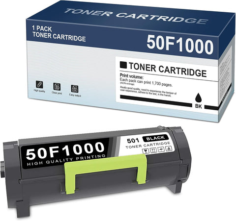 501 50F1000 Toner Cartridge 1 Pack: SAO Compatible Replacement for Lexmark 50F1000 Black Toner Cartridge MS310 Toner MS310d, MS310dn, MS312, MS312dn, MS315, MS315dn, MS410, MS410d, MS410dn Printer