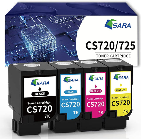 CS720de CS725de CX725dhe CS720dte CX725dth CS725de CS725dte 7,000 Pages 74C1SKE 74C1SCE 74C1SME 74C1SYE 4 Pack