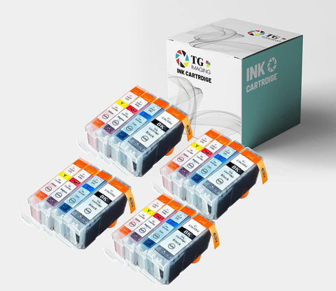 |16 Pack| TG Imaging Compatible BCI3 BCI6 Ink Cartridges BCI-3e BCI-6 Worked in PIXMA iP3000 iP4000 iP5000 iP6000D Printer (4xLarge-Black + 4xCyan + 4xYellow + 4xMagenta)