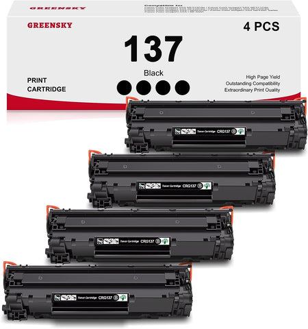 GREENSKY Compatible Toner Cartridge Replacement for Canon 137 CRG137 ImageClass LBP151dw D570 MF211 MF212w MF216n MF217w MF227dw MF229dw MF232w MF236n MF242dw MF244dw MF247dw Printer(Black, 4-Pack)