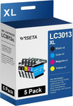 LC3013 5PKS High Yield Compatible Ink Cartridge Replacement for Brother LC3013 LC-3013 LC3011 Work with MFC-J690DW MFC-J895DW Printer (2 Black, 1 Cyan, 1 Magenta, 1 Yellow)