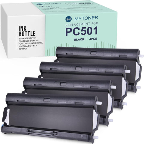 MYTONER PC501 Black Ribbon Compatible with Brother Fax Cartridge for Brother FAX 575 Fax Printers (4-Cartridge)