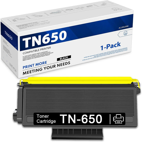 ALUMUINK TN650 TN-650 Toner Cartridge 1 Pack Compatible Replacement for Brother HL-5240 5270DN 5380DN MFC-8370 8460N 8470DN 8480DN 8660DN 8890DW Printer (TN6502PK, 8,500 Pages)