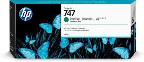 HP 747 Chromatic Green 300-ml Genuine Ink Cartridge (P2V84A) for DesignJet Z9+ Large Format Printers