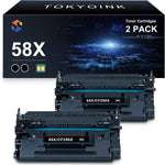 TOKYOINK 2Pack Replacement 58x CF258x Toner Cartridge [Easy to Install][20,000 Pages Yield] Compatible for HP 58A 58X CF258X CF258A [Sharp Text] Use with Laserjet Pro M404n M404dn M404dw MFP M428fdw