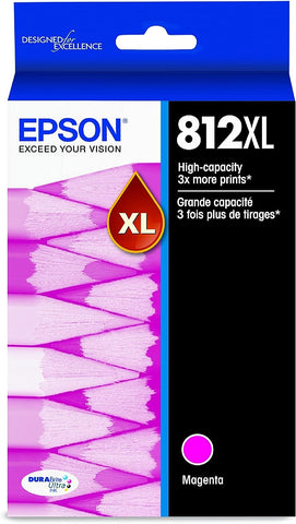 EPSON T812 DURABrite Ultra Ink High Capacity Magenta Cartridge (T812XL320-S) for select Epson WorkForce Pro Printers