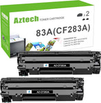 Aztech Compatible Toner Cartridge Replacement for HP 83A CF283A 83X CF283X LaserJet Pro MFP M127fw M125nw M201dw M225dw M225dn M127fn M201n M125a Printer Ink (Black, 2-Pack)