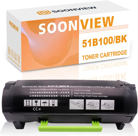 SOONVIEW MS417 51B1H00 Toner Cartridge Replacement for Lexmark MS417dn MS517dn MS617dn MX417de MX517de MX617de Printers(8.5K 1 Pack)